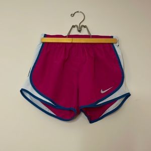 Nike Shorts. Medium. Pink with blue outline. Great condition.